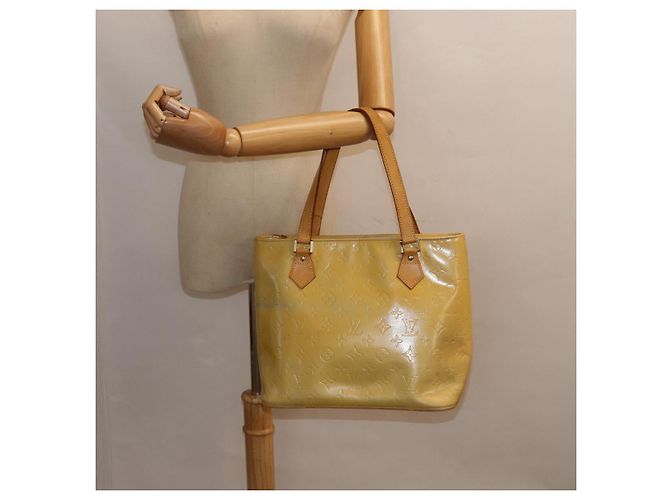 LOUIS VUITTON Monogram Vernis Houston Borsa a Mano Grigia M91053 LV Auth tb1165 Grigio - vista 25