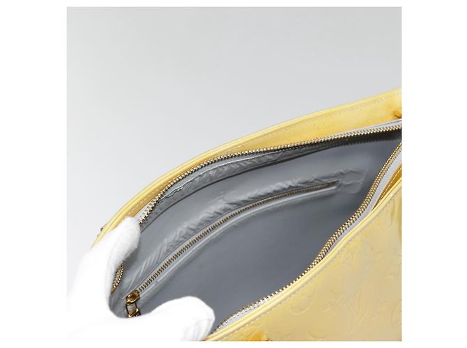 LOUIS VUITTON Monogram Vernis Houston Borsa a Mano Grigia M91053 LV Auth tb1165 Grigio - vista 9