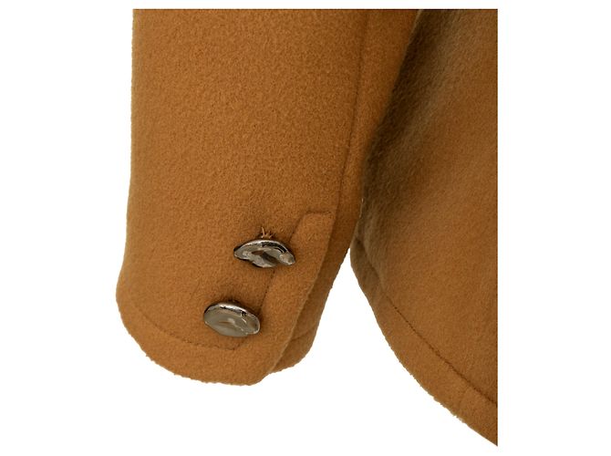Wolljacke mit Samtkragen von Oscar de la Renta Braun - Ansicht 12