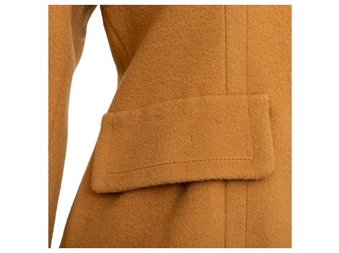 Wolljacke mit Samtkragen von Oscar de la Renta Braun - Ansicht 6