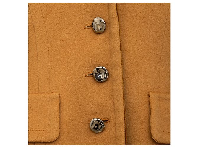 Wolljacke mit Samtkragen von Oscar de la Renta Braun - Ansicht 7