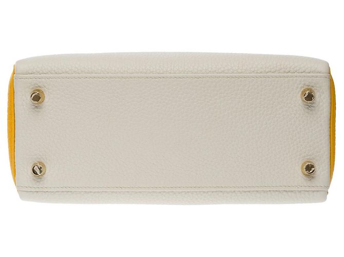 Hermès Borsa HERMES Kelly 25 in Pelle Bianca - 102135 Bianco - vista 11