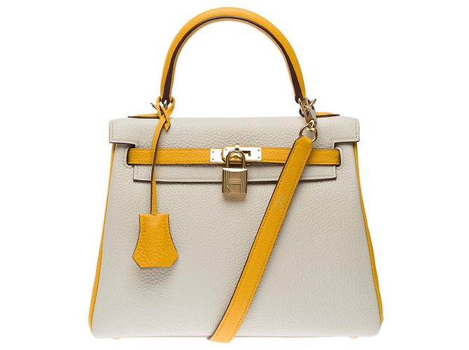 Hermès Borsa HERMES Kelly 25 in Pelle Bianca - 102135 Bianco - vista 3