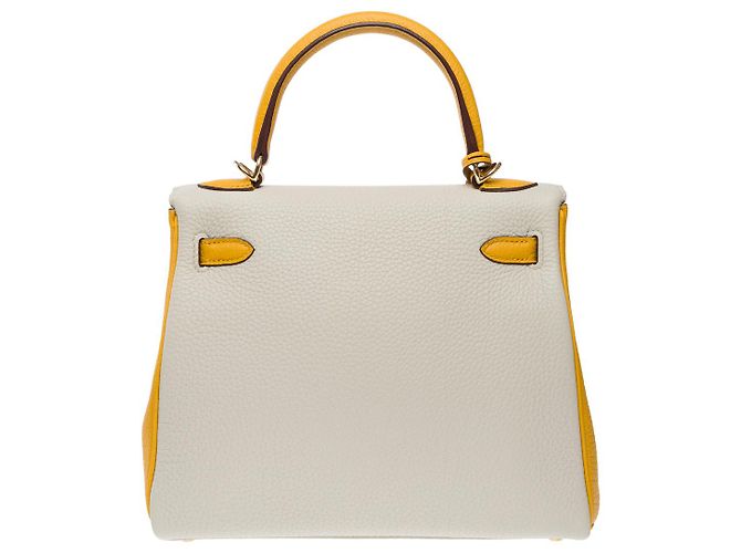Hermès Borsa HERMES Kelly 25 in Pelle Bianca - 102135 Bianco - vista 4