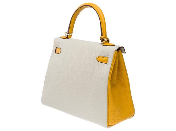 Hermès Borsa HERMES Kelly 25 in Pelle Bianca - 102135 Bianco - vista 6