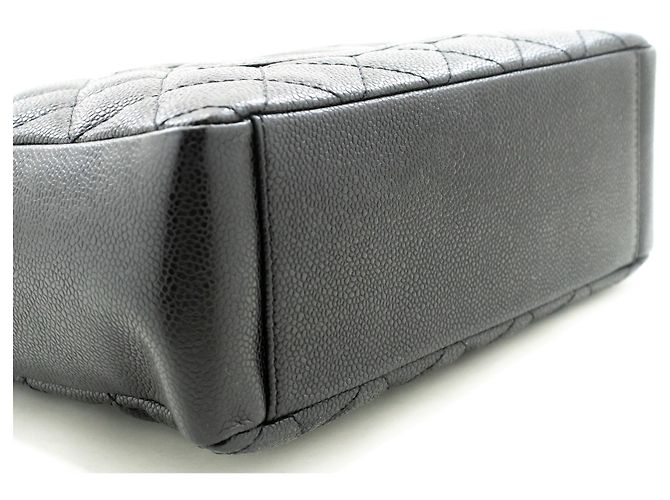 Bolsa de compras CHANEL Caviar PST com corrente, preta acolchoada Preto - vista 4