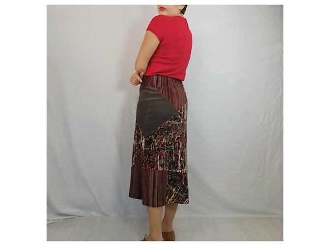 Falda midi de terciopelo Max & Co Multicolor - vista 6