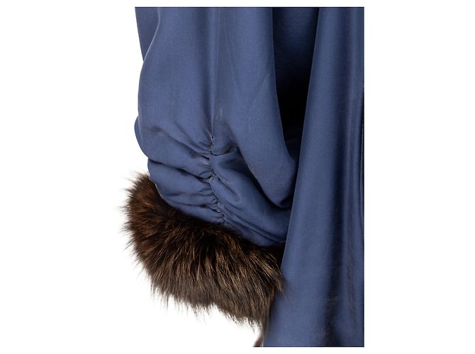 Autre Marque Abrigo abierto Collection Privée con piel Azul - vista 11