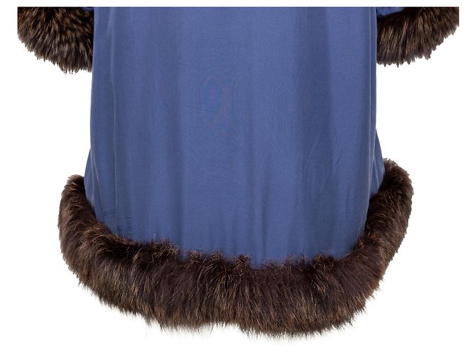 Autre Marque Abrigo abierto Collection Privée con piel Azul - vista 6