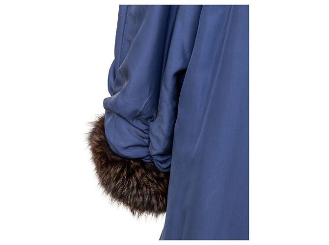 Autre Marque Abrigo abierto Collection Privée con piel Azul - vista 8