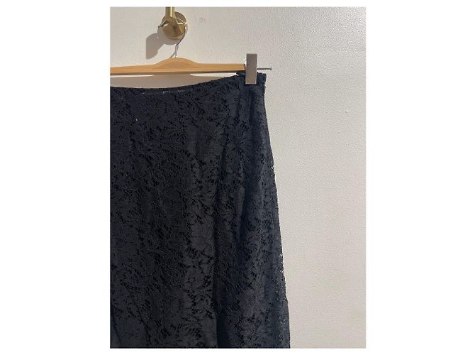 FALDA VALENTINO GARAVANI T.IT 42 Algodón Negro - vista 2