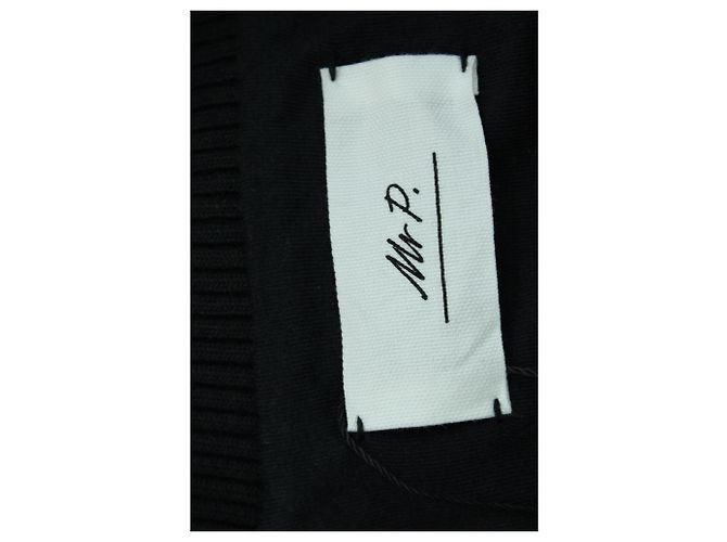 Autre Marque Mr P. Fleece Zip-Up-Jacke aus schwarzem Polyester - Ansicht 3