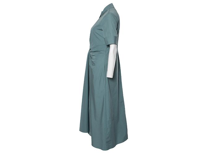 Jil Sander Maxikleid mit zerknittertem Detail Grün - Ansicht 2