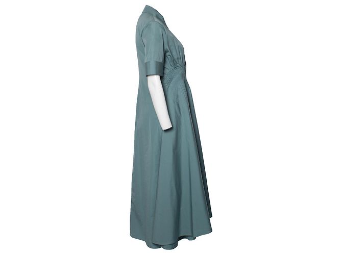 Jil Sander Maxikleid mit zerknittertem Detail Grün - Ansicht 4