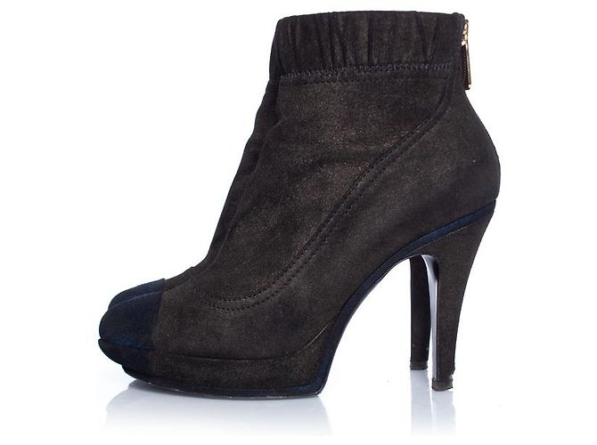 Botas de ante marrón Chanel Castaño - vista 2