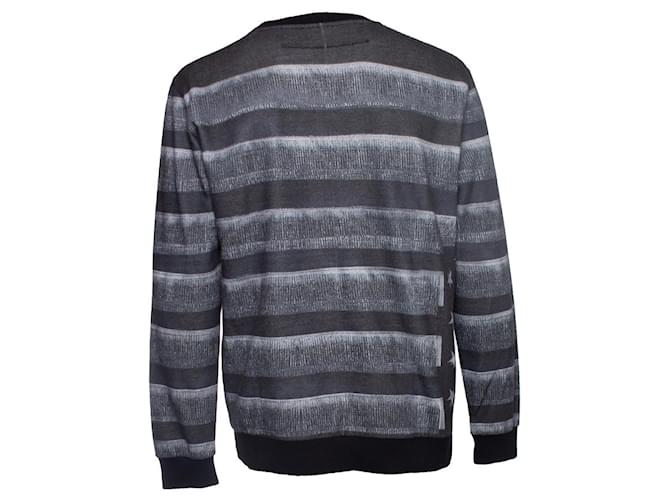 Givenchy Rundhalspullover mit amerikanischer Flagge Grau - view 2