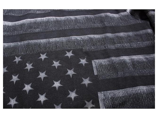 Givenchy Rundhalspullover mit amerikanischer Flagge Grau - view 6
