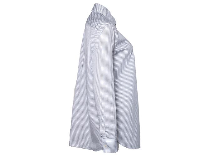 Camicia a righe Saint Laurent Blu - vista 4