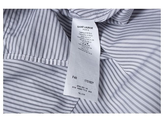 Camicia a righe Saint Laurent Blu - vista 5
