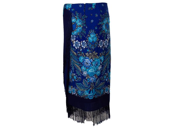 Vêtements Falda de flecos de bufanda Vetements en azul - vista 3