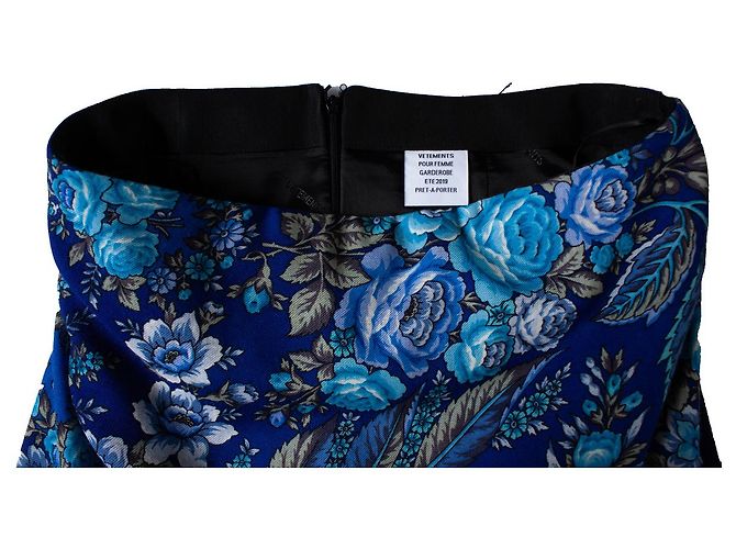 Vêtements Falda de flecos de bufanda Vetements en azul - vista 6