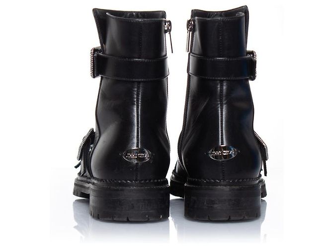 Botas de tobillo planas Hank con hebilla de joya de Jimmy Choo Negro - vista 4