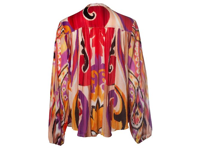 Blusa stampata trasparente multicolore Etro - vista 3
