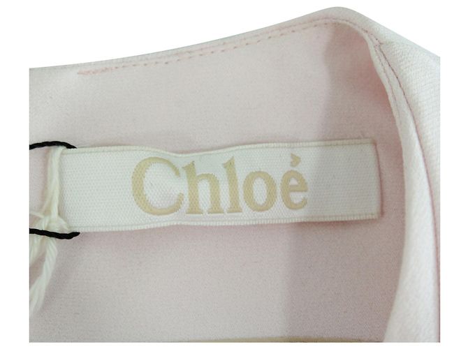 Chloé Blusa Peplum Chloe en Acetato Rosa Pastel - vista 4