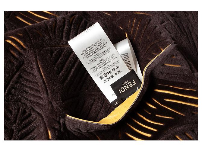 Fendi Lasercut Nerz- und Lederjacke Braun - Ansicht 6
