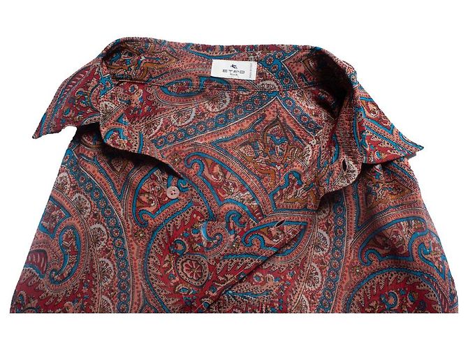Blusa transparente estampada en paisley roja de Etro Burdeos - vista 6