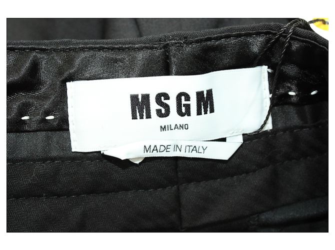 MSGM Weite Beinformte Hose aus schwarzem Polyester - Ansicht 4