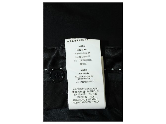 MSGM Weite Beinformte Hose aus schwarzem Polyester - Ansicht 5