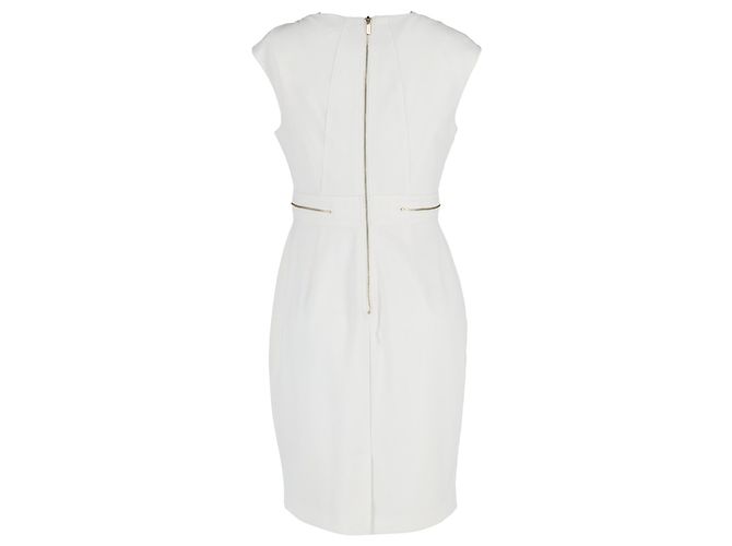 Vestido ajustado sin mangas Calvin Klein en poliéster blanco - vista 3