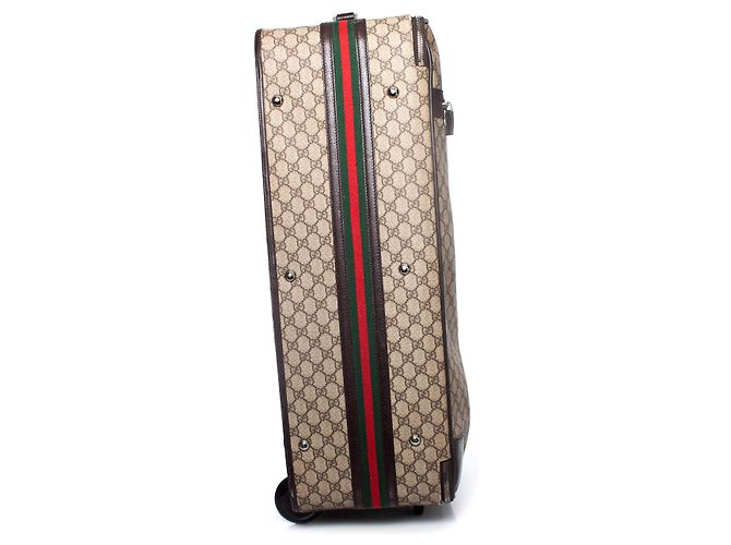 Valigia in tela GG Gucci marrone - vista 4