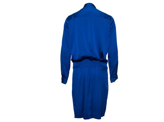 Vestido de seda Diane von Furstenberg en azul cobalto - vista 4