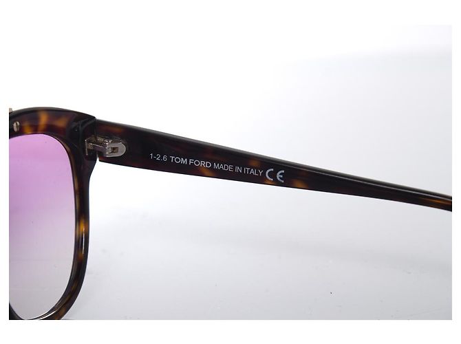 Gafas de sol Tom Ford Livia con estampado de carey Castaño - vista 6
