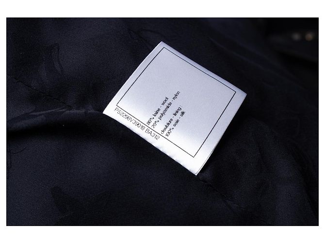 Chanel marineblauer Wollmodemantel - Ansicht 7