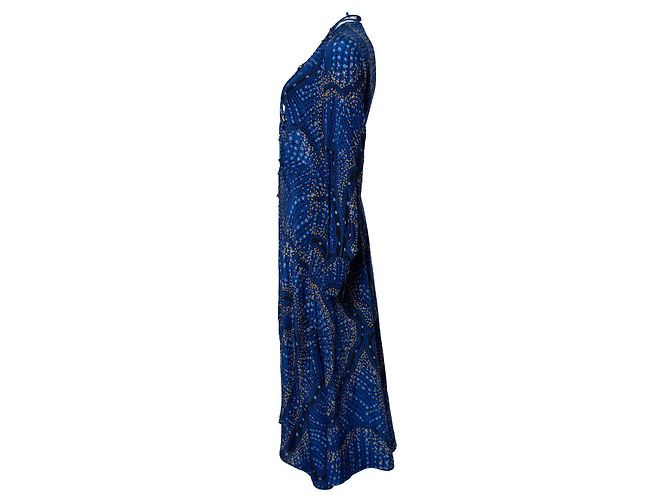 Vestido maxi azul de Altuzarra con estampado de puntos - vista 2