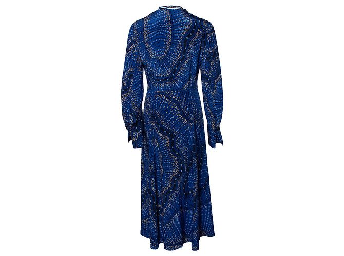 Vestido maxi azul de Altuzarra con estampado de puntos - vista 3