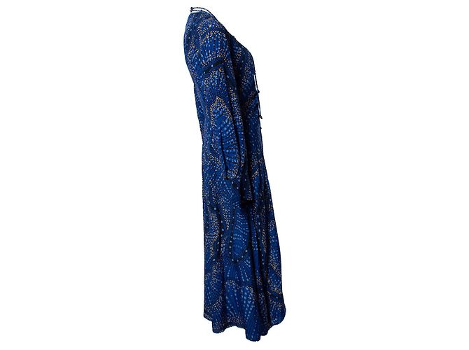 Vestido maxi azul de Altuzarra con estampado de puntos - vista 4