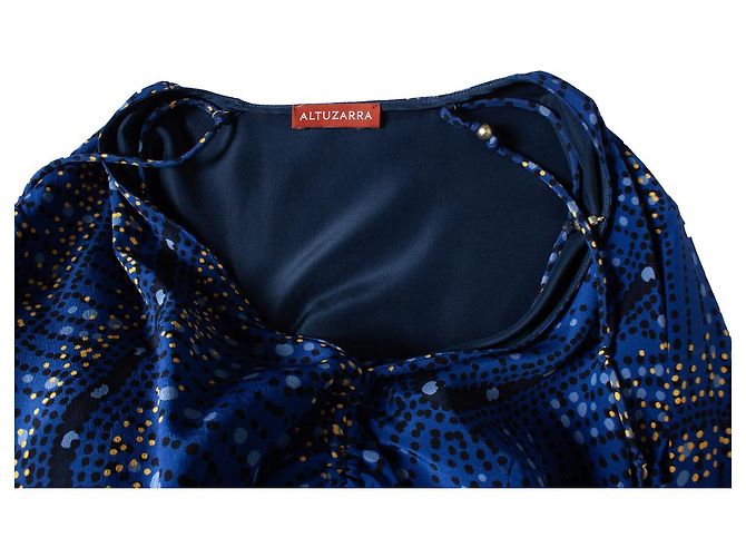 Vestido maxi azul de Altuzarra con estampado de puntos - vista 7
