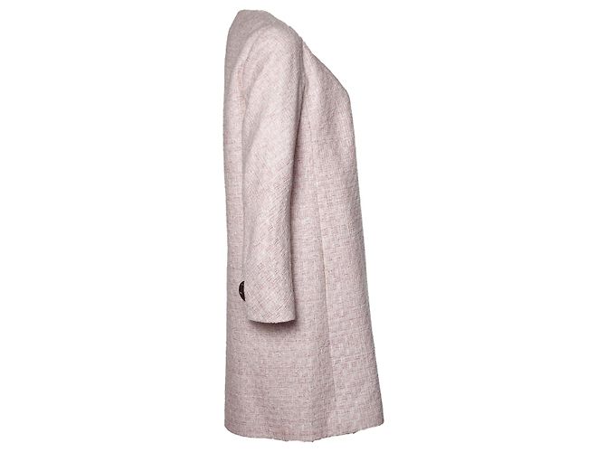 Abrigo de tweed lurex rosa de Chanel - vista 4