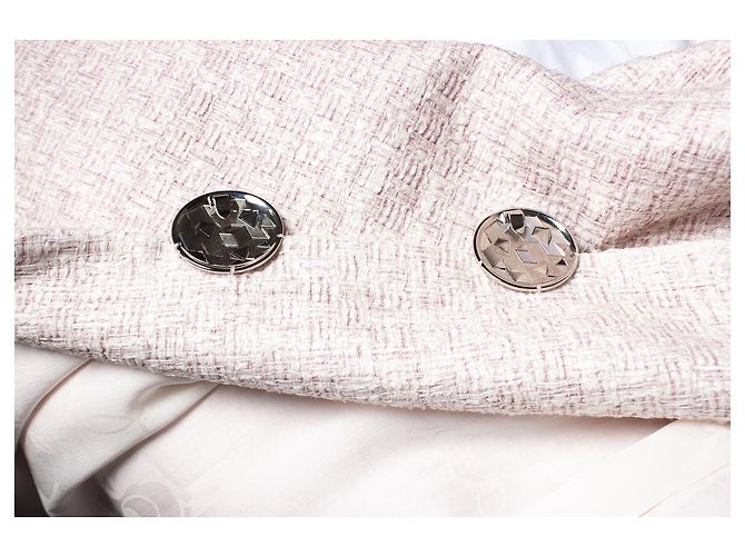 Abrigo de tweed lurex rosa de Chanel - vista 5