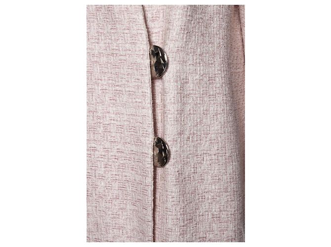 Abrigo de tweed lurex rosa de Chanel - vista 8
