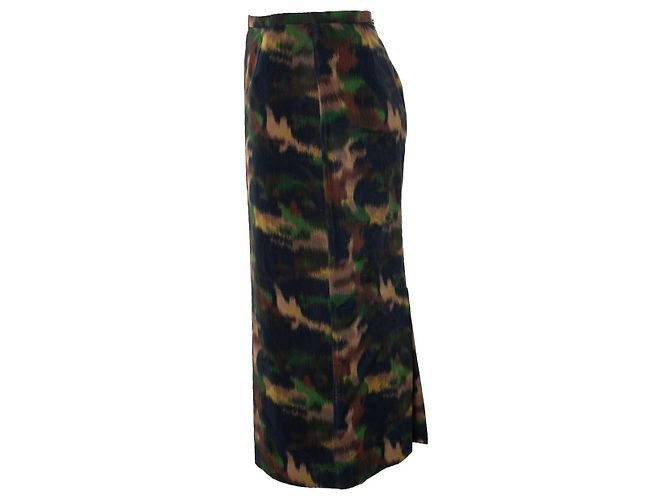 Falda midi estampada en camuflaje de Rochas - vista 2