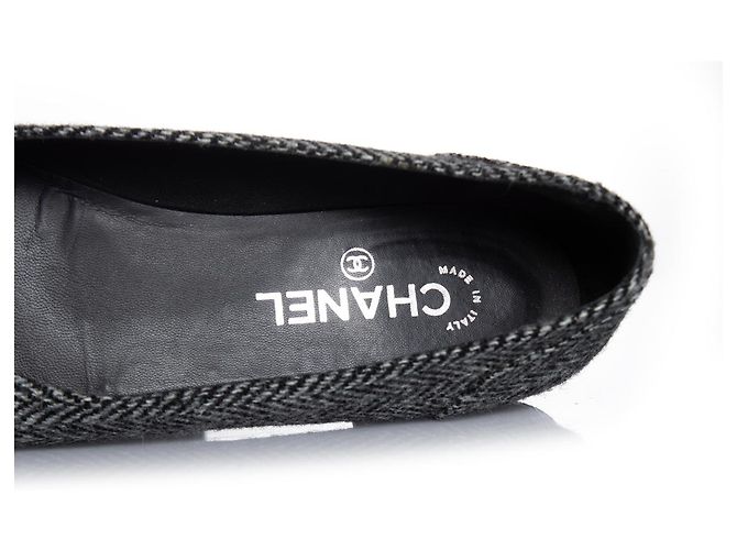 Bailarinas Chanel Camelia en gris espiga - vista 10