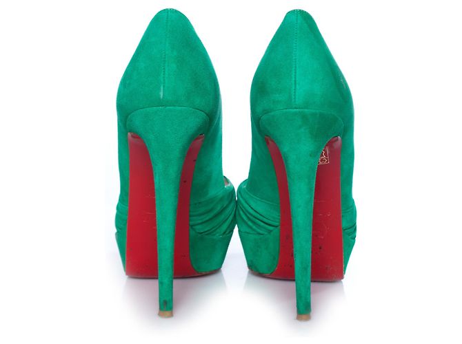 Christian Louboutin Mint suede Greissimo pumps. Green - view 6