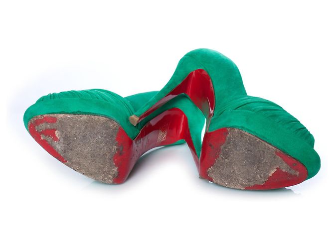 Christian Louboutin Mint suede Greissimo pumps. Green - view 7