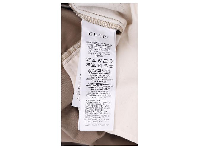 Pantaloni in cotone marrone con dettaglio del logo a strisce a contrasto Gucci - vista 11