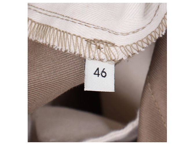 Pantaloni in cotone marrone con dettaglio del logo a strisce a contrasto Gucci - vista 6